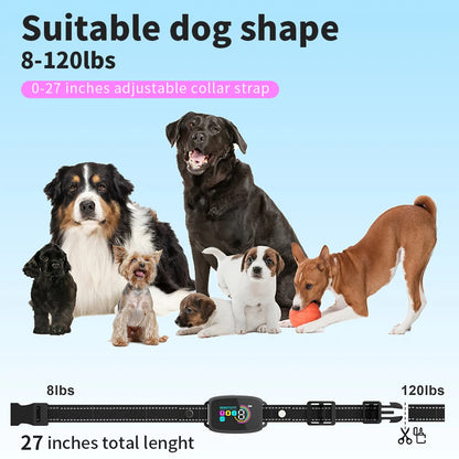 Smart Anti-Bark Dog Collar | Rechargeable & Waterproof with HD Display